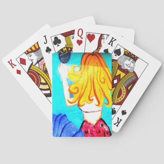 金髪の人魚遊カード トランプ (裏面)