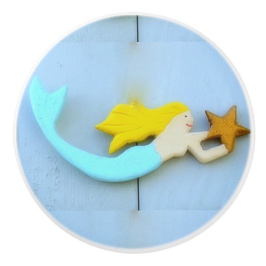 金髪の人魚運の星 セラミックノブ (正面)