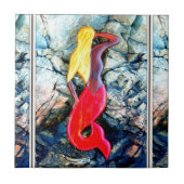 金髪の人魚 タイル (正面)