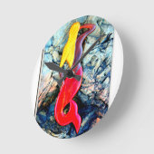 金髪の人魚 ラウンド壁時計 (傾斜)