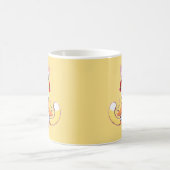 金髪の可愛いちび猫 - ミディドレス コーヒーマグカップ (中央)