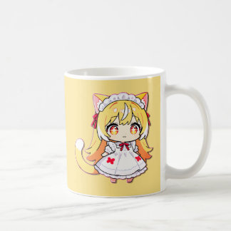 金髪の可愛いちび猫 - ミディドレス コーヒーマグカップ