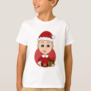 金髪の可愛いクリスマスの少年 Tシャツ