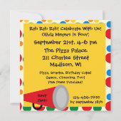 金髪の女の子を追加写真カスタマイズチアリーダー招待状 招待状 (裏面)