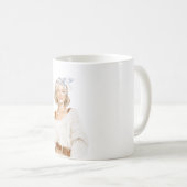 金髪の女の子 白いセーター コーヒーマグカップ (正面右)