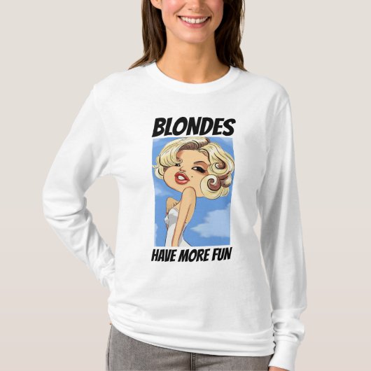 金髪の女はもっと楽しい ヴィンテージTシャツ Tシャツ (正面)