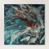 金髪の女性とドリームキャッチャー ジグソーパズル (横)