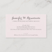 金髪の女性の肖像画のキャラクター　茶色の目 名刺 (裏面)