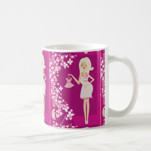 金髪の妊婦 コーヒーマグカップ (右)