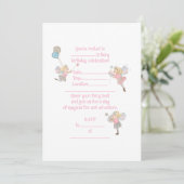 金髪の妖精の誕生日招待状 招待状 (スタンド正面)