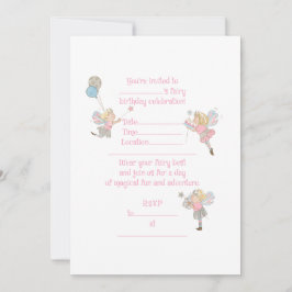 金髪の妖精の誕生日招待状 招待状