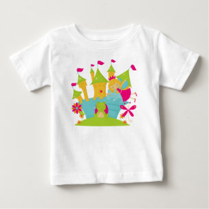 金髪の妖精プリンセスの赤ちゃんドレス(袖なし) ベビーTシャツ
