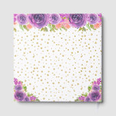 金髪の姫の誕生日パーティー - 紫の花 ゲストブック (裏面)