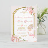 金髪の少女が祈る花の初聖体拝領 招待状 (スタンド正面)