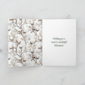 金髪の少女と鹿のクリスマス カード (内部)