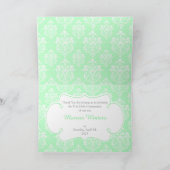 金髪の少年 初めての聖体拝領 ダマスク 「ありがとう」 サンキューカード (内部)