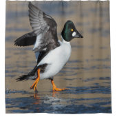 金髪の目のフラップ シャワーカーテン (正面)