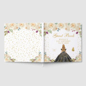 金髪の花のプリンセスの誕生日パーティー ゲストブック (全面)
