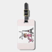 金髪の花型女性歌手 ラゲッジタグ (正面縦)