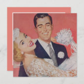 金髪の花嫁のウェディング セーブザデート (正面/裏面)