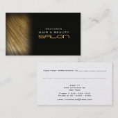 金髪の金ゴールドのサロンのアポイントメントの名刺 予約カード (正面/裏面)