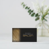 金髪の金ゴールドのサロンのアポイントメントの名刺 予約カード (スタンド正面)