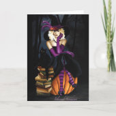 金髪の魔女のパンプキン パープル カード (正面)