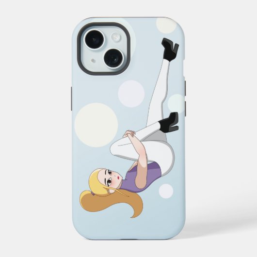 金髪アニメ少女 iPhone 15ケース (裏面)