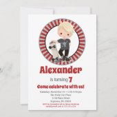 金髪スケートボード少年の誕生日招待状 招待状 (正面)