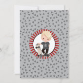 金髪スケートボード少年の誕生日招待状 招待状 (裏面)