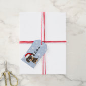 金髪ダシュントかわいいテクケルドッグクリスマス ギフトタグ (より糸付き)