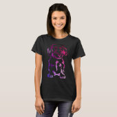 金髪ダシュント犬 Tシャツ (正面フル)