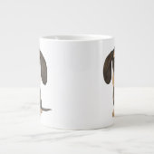 金髪ダシュント |かわいいマンガ犬のテクケル ジャンボコーヒーマグカップ (正面)