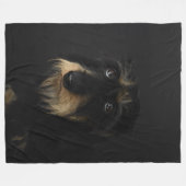 金髪ダシュント フリースブランケット (正面(横))