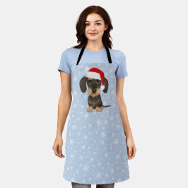 金髪ダシュントSanta Teckelクリスマス犬 エプロン