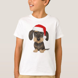 金髪ダシュントSanta Teckelクリスマス犬 Tシャツ