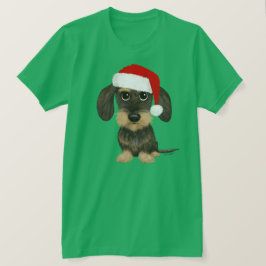 金髪ダシュントSanta Teckelクリスマス犬 Tシャツ