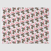 金髪ダッシュンドクリスマス名前をカスタムする犬 薄葉紙 (正面)