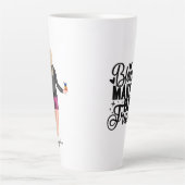 金髪パーソナライズされたで友達に最高のなる カフェラテマグ (正面)