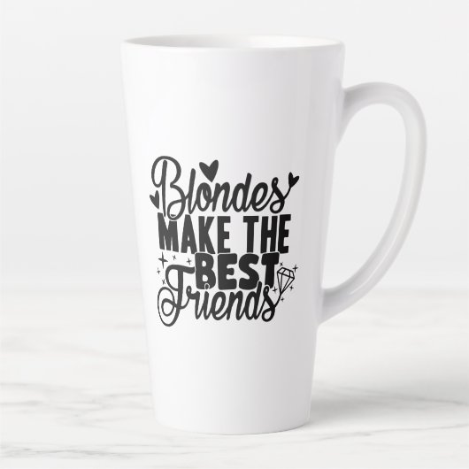 金髪パーソナライズされたで友達に最高のなる カフェラテマグ (右)