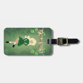 金髪パーソナライズされた踊りアイルランドのダンサー ラゲッジタグ (正面横)