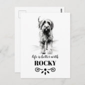 金髪ポインティングカスタムグリフォン犬の名前 ポストカード (正面/裏面)