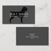 金髪ポインティンググリフォンのシルエット 名刺 (正面/裏面)