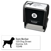 金髪ポインティンググリフォンドッグ差出人住所 セルフインキングスタンプ (インサイチュ)