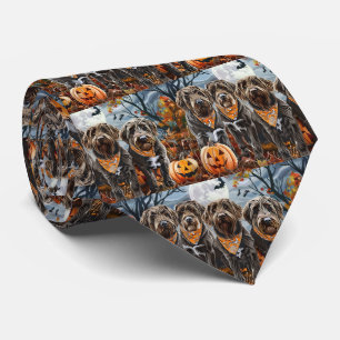 金髪ポインティンググリフォン不気味ハロウィン ネクタイ