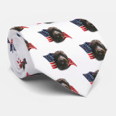 金髪ポインティンググリフォン国旗 ネクタイ (ロール)