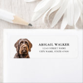 金髪ポインティンググリフォン差出人住所ラベル ラベル (インサイチュ)