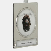 金髪ポインティンググリフォン母2 シルバープレートバナーオーナメント (右)