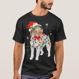 金髪ポインティンググリフォン犬クリスマスクリスマスママ Tシャツ