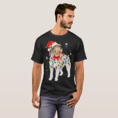 金髪ポインティンググリフォン犬クリスマスクリスマスママ Tシャツ (正面フル)